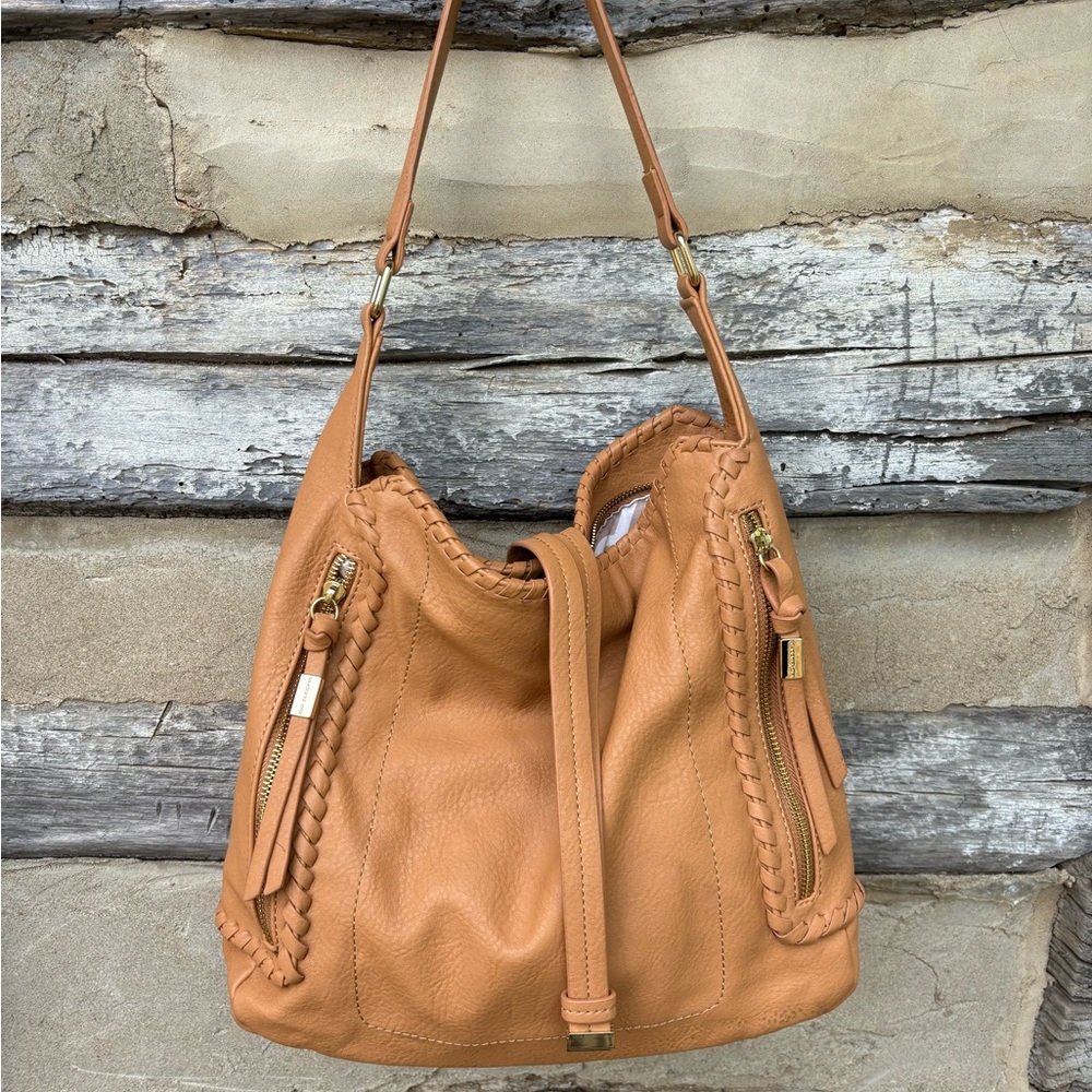 Big Buddha Camel Color Soft Leather Like Shoulder/Satchel